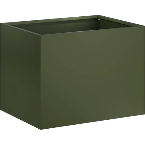 Cache-pot de jardin Vert olive 40 x 30 x 30 cm vidaXL