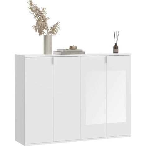 Buffet BODITE – 4 puertas – Blanco lacado – Diseño moderno