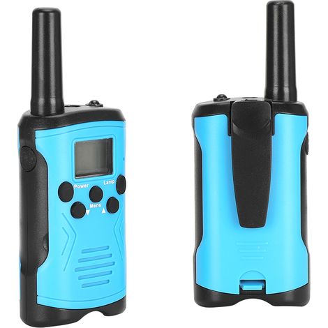T50 Lot de 2 Talkies-walkies pour enfants, interphone d'extérieur, jouet talkie-walkie 3 km (bleu) (1/5)