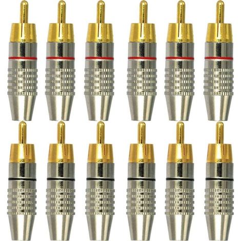 12 RCA Male Connectors, RCA Audio Video Connectors, RCA Terminal Audio Connectors, RCA Jack Connectors