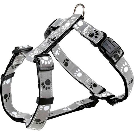 Imbracatura per Cani Trixie Silver Reflect Nero Grigio M/L