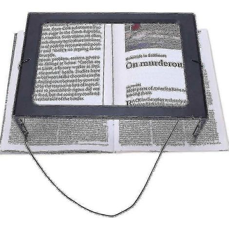 Loupe de lecture pleine page, loupe rectangulaire avec éclairage LED pour personnes malvoyantes (1/5)