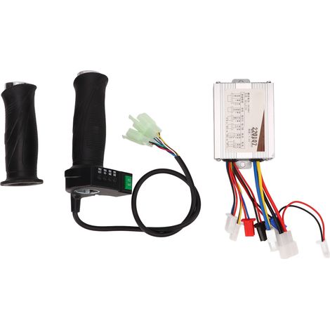 Kit contrôleur moteur à balais, boîtier en alliage d'aluminium 48V 500W, 4 vitesses, poignée d'accélérateur à torsion pour vélo électrique (1/5)