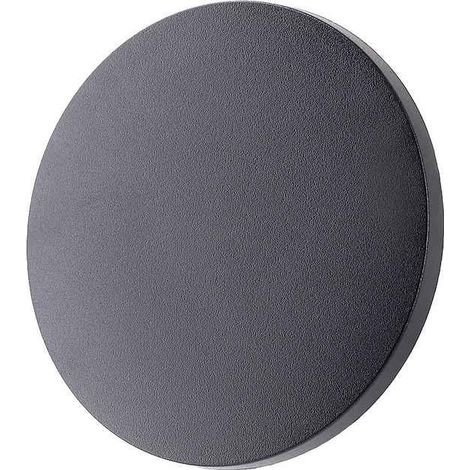Forlight Yika - Applique Murale Extérieure LED 7.9W et 677lm avec Blanc Chaud 3000K. Diamètre 16.4cm. Structure en Polycarbonate. Usage Extérieur IP44. Coloris Noir (1/5)