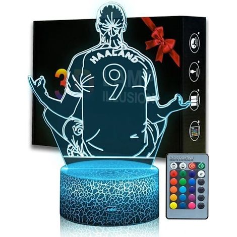 Lampe LED décorative, en forme de ballon de football, 16 couleurs, télécommande, effet visuel 3D, pour la maison, les cafés, les bars et les environnements intérieurs.-AquaForge (1/4)