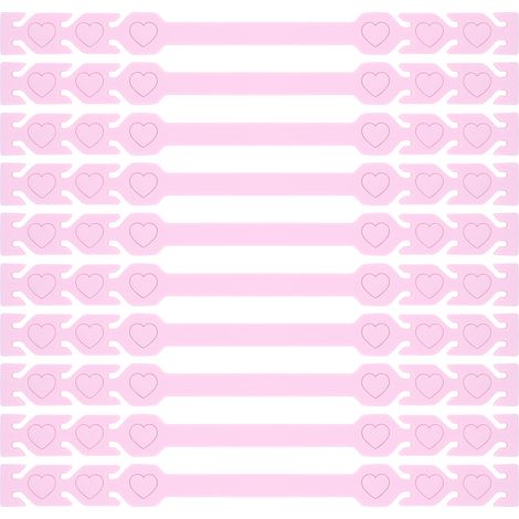 Lot de 10 attaches réglables en silicone pour masque buccal, crochets d'extension d'oreille, accessoires de maintien, rose. (1/5)