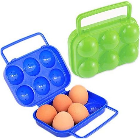 2 Pièces Portable Porte-Oeufs Plastique,Box Egg,Boîte à œufs Portable Pliable Boîte Oeuf Boîte de Rangement Oeufs Conteneur Plateau d'oeuf (1/5)