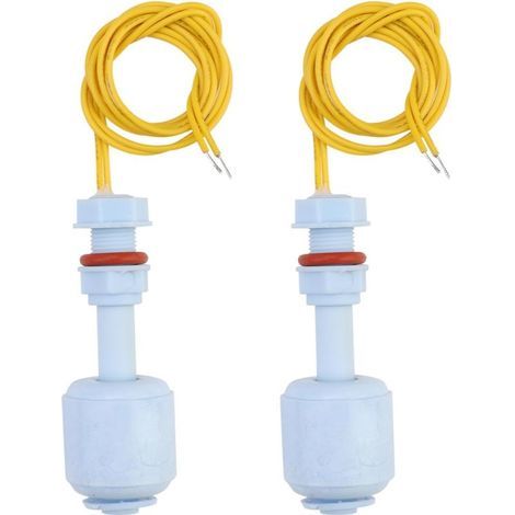 2PCS Interrupteur à Flotteur Vertical Interrupteur de Niveau à Flotteur Bleu Capteur de Niveau d'eau Switch Liquid Controller pour Hydroponie Jardinage Aquarium Réservoir de Piscine 10W 52 mm Bleu (1/5)