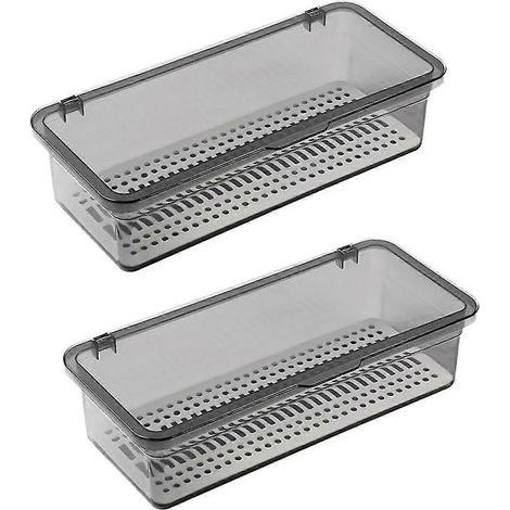 Boîte à couverts avec couvercle, rangement pour ustensiles avec couvercle, boîte à couverts en plastique, boîte à couverts à tiroir, boîte de rangement pour ustensiles B (1/5)