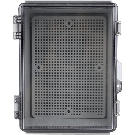 Coffret de connexion électrique ABS capot transparent étanche IP67 160x210x100mm pour électronique alimentation satellite kit 1 boîte 1 plaque 2 connecteurs 4 supports 8 vis (1/5)