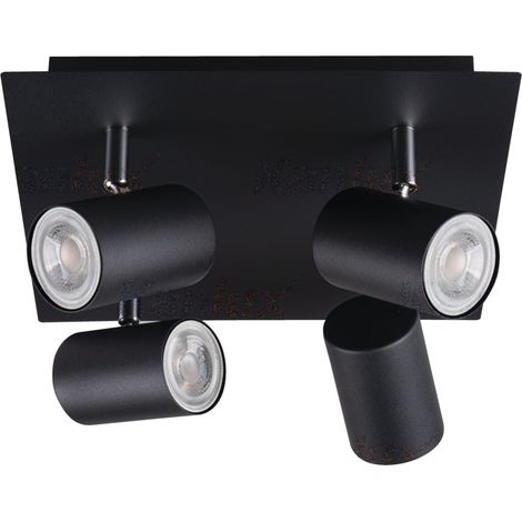 Spot plafonnier mural EVALO Kanlux 4xGU10 noir/chrome (1/3)