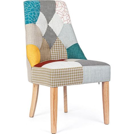 Sedia Galatea con struttura in legno di pino e compensato, per arredo interno 51 x 62 x h 93 cm -Confezione da 2 pezzi (1/4)