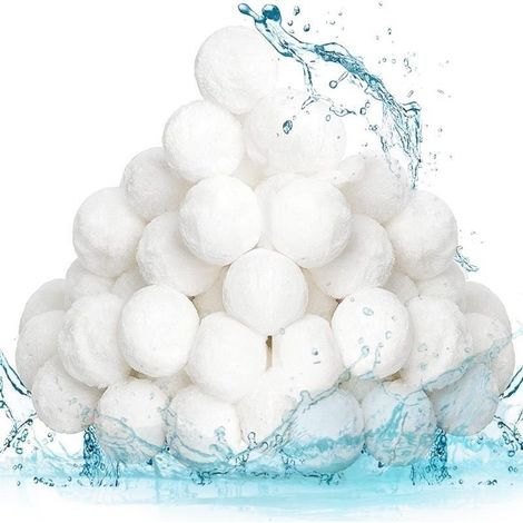 800 g wiederverwendbare Poolfilterbälle (30–50 mm), eine Alternative zu Poolfiltersand, geeignet für die Poolfiltration (1/5)