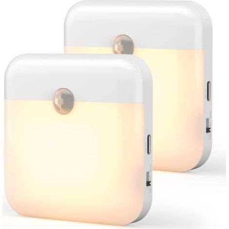 [JAMAIS UTILISÉ] COONOOR Veilleuse LED, Lampe Detecteur de Mouvement Interieur, Veilleuse Automatique avec Fixation Aimantée, Veilleuse Enfant pour Bébé(Lot de 2) (1/4)