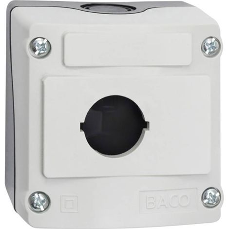 BACO BALBX0100 Contenitore vuoto 1 posizione di montaggio (L x L x A) 74 x 74 x 47.9 mm Grigio, Nero 1 pz. (1/2)