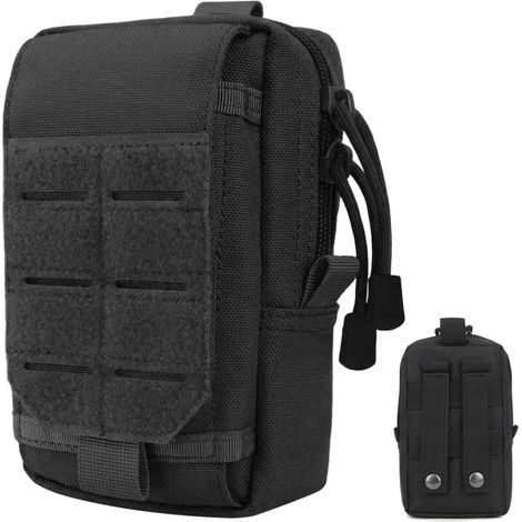 Sacoches tactiques Molle – Poche multifonction pour gilet, téléphone & plein air – Nylon résistant, 4 pièces