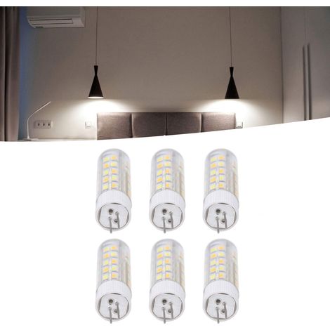 Ampoules G4 en lot de 6, 3W/5W/7W, 32LED/52LED/64LED, trois couleurs de lumière, pour suspensions, plafonniers, appliques murales, lampes de table, etc., vendues par lots de 6. G4 7W 64LED. (1/5)
