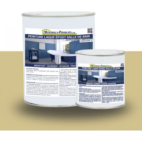 Peinture Laque Epoxy Salle de Bain - 1 Kg Jaune sable - MATPRO (1/5)