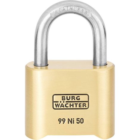 Cadenas avec serrure à combinaison Burg Wächter No. 99 Ni 50 SB laiton 1 pc(s) S941351 (1/8)