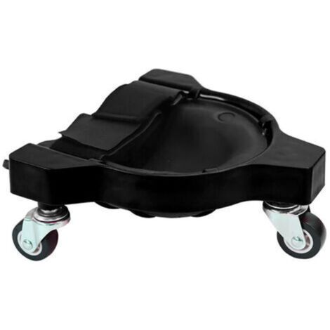 Genouillères résistantes avec 3 roulettes et coussinets en gel confortables, capacité de rotation à 360 degrés sans soulever du sol, idéal pour tout travail au sol 1pc noir (1/4)