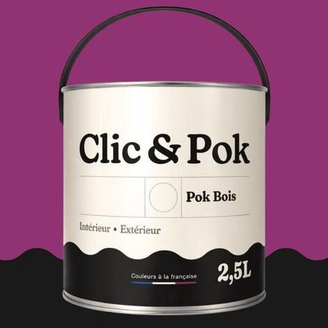 Peinture Bois Extérieur – POK BOIS - 2,5L - RAL 4006 - Pourpre signalisation- Résistante aux intempéries - Ne s'écaille pas