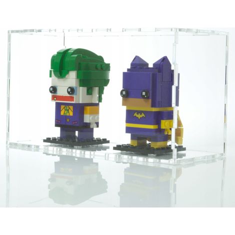 Vitrina para dos figuras Lego Brickheadz que protege contra el polvo y los rayos UV. (1/5)