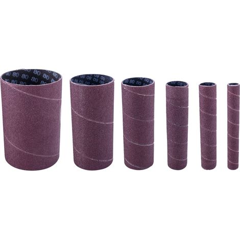Kit 6 manchons abrasifs gr 240 pour ponceuse a broche osm100 et 600
