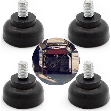Adjustable furniture feet (4 pieces), screw-in rubber feet with cushioning and shock absorption (1/5)