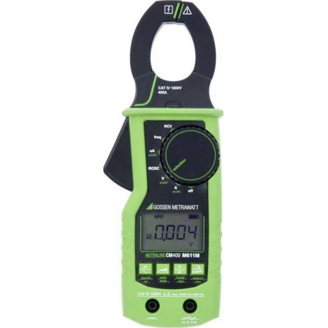 Gossen Metrawatt METRALINE CM 400 Pince ampèremétrique numérique avec câble de test CAT IV 1000 V Affichage (nombre de