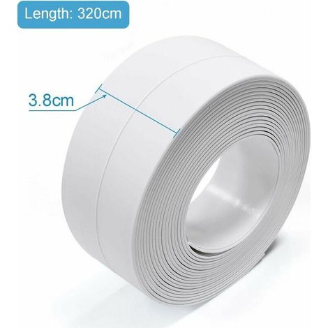 Rouleau d'étanchéité autocollant 3,2m x 3,8cm – PVC imperméable pour murs et façades – Résistant à l'huile – Application facile (1/4)