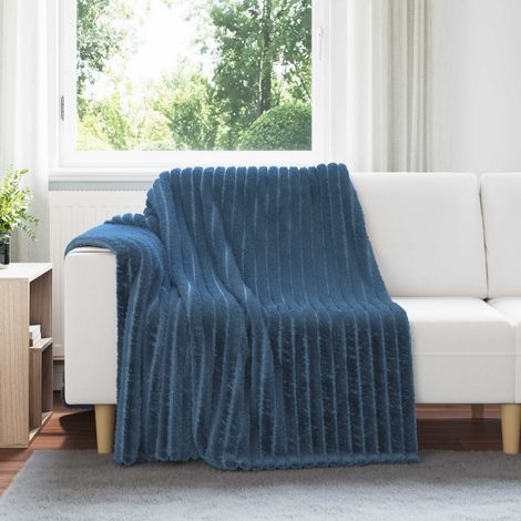 Überwurfdecke Marineblau 200 x 150 cm Fleece