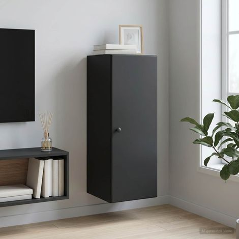 vidaXL Armoire Murale Noir 33 x 34,5 x 90 cm Bois d'ingénierie