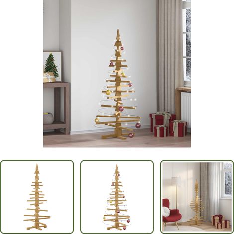 vidaXL Árbol de Navidad de madera KOTKA Madera de Pino Maciza (1/5)