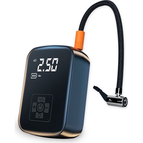 Gonfiatore Elettrico Portatile Con Torcia E Display Lcd Per Auto E Bici