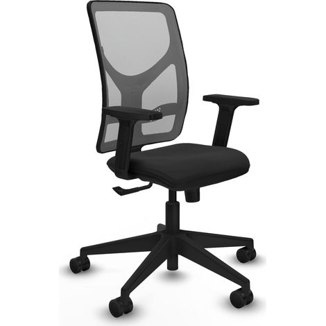 Silla de oficina piqueras y crespo Motilla gris similpiel negro (1/2)