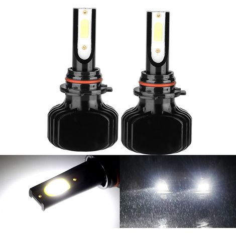 ampoules LED auto 9006/HB4 6000K blanc froid, phare sans ventilateur, éclairage puissant, kit de 2 pièces (1/5)