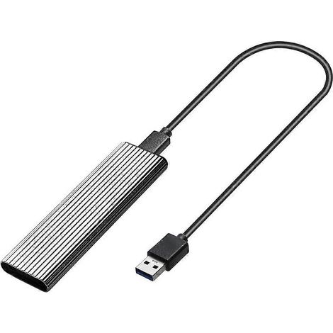 Gehäuse für M.2 NVMe SATA-zu-USB-C-Festplatten mit 22 cm Netzkabel, doppeltem Schutz, externem SSD-Adapter, UASP-Unterstützung, hoher Geschwindigkeit, PC/Mac-kompatibel.
