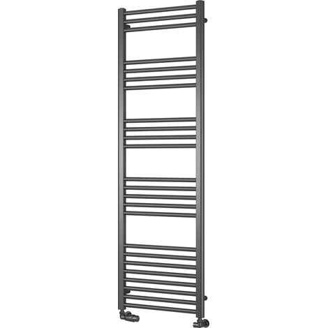Reina Ottone Heated Towel Rail 1600mm H x 600mm W - Brushed Gun Metal (1/4)