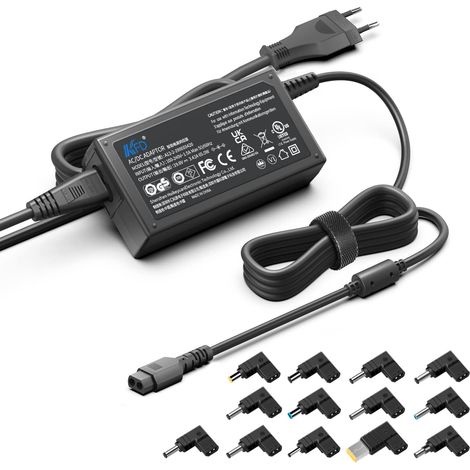 65W Chargeur Universel pour Ordinateur Portable Adaptateur Alimentations Secteur avec 13 Embouts