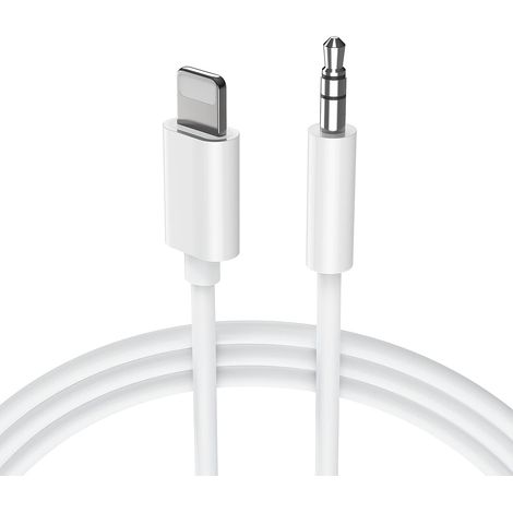 Câble adaptateur de voiture Lightning vers câble audio 3,5 mm Pingguo aux câble de téléphone portable (1/4)