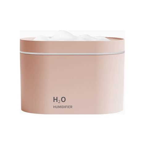 Humidificateur sans fil 800 ml avec double pulvérisation et veilleuse, rechargeable USB, ultra-silencieux pour chambre et bureau, rose (1/5)