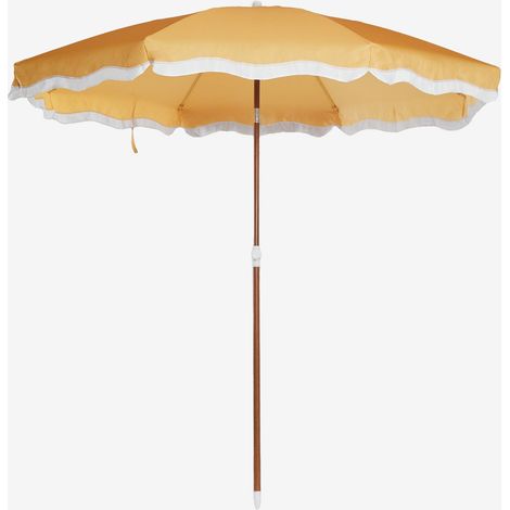 Parasol Jarko Ø230 cm en tissu et acier SKLUM Jaune Curry