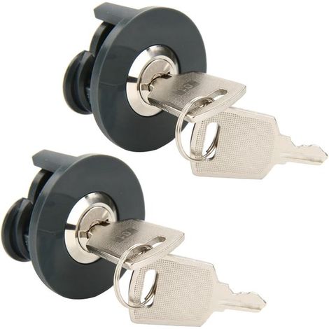 Lot de 2 verrous de prise avec clé, prises verrouillables, protection antivol et antidémarrage pour une utilisation intérieure et extérieure, empêche le vol (1/2)