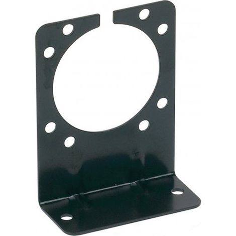 Halterung für Montagehalterung, passend für 7-polige Wohnwagen-Anhänger-Anschlussbuchse, schwarze Metallbuchse