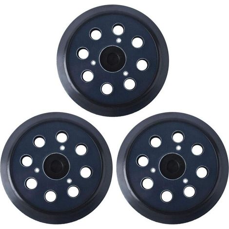 Plateau de Ponçage 125 mm pour Makita 743081C8, BO5010, BO5041KC - 8 Trou Disques de Ponçage avec 3 Papiers Abrasifs Inclus (1/5)