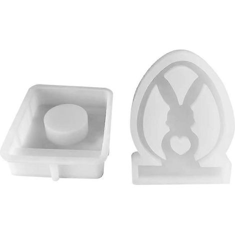 Moule en silicone pour chandelier, moule décoratif pour chandelier lapin mignon, chandelier en ciment, moulage en résine, moule en plâtre. (1/5)