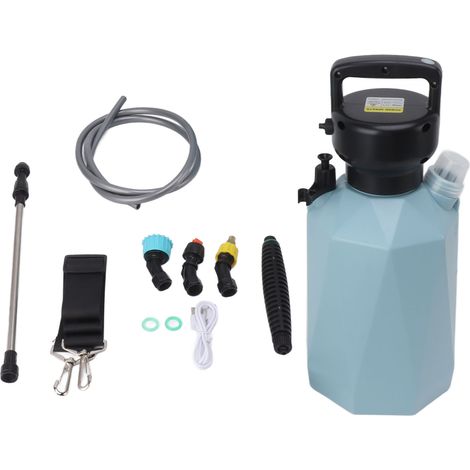 Pulvérisateur de jardin électrique haute puissance Rhombus 7,4 V 5 L grande capacité, alimenté par batterie, bleu. (1/4)