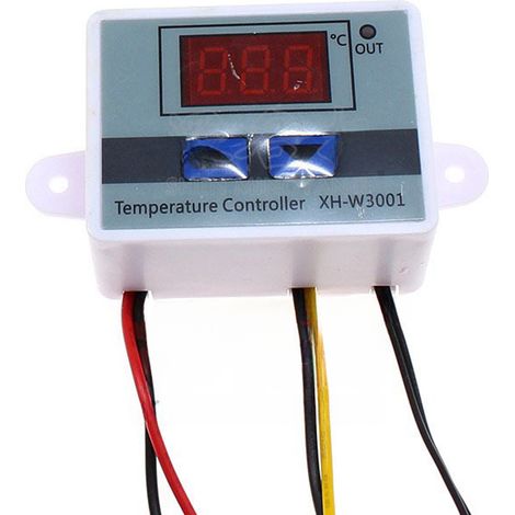 Temperaturregler, DC 12V 120W Digitaler LED-Temperaturregler Modul XH-W3001 Mini-Thermostatschalter mit wasserdichter Sensorsonde