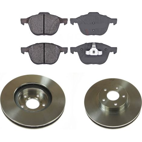 KIT FRENI ANTERIORI compatibile con FORD FOCUS C-MAX (DM2) - DISCHI + PASTIGLIE OEM: FDB1594 / 17587 /SOSTITUZIONE DIRETTA/BASSA POLVERE/SILENZIOSO