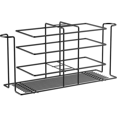 Wall Mounted Stainless Steel Toothbrush Holder Bathroom Organizer(Black) (1/5)